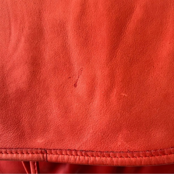 COACH Vintage 1980’s Lightweight Flap Drawstring Bag in Coral Red - RARE - Picture 11 of 16